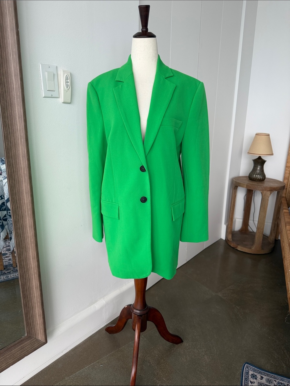 Zara Bright Green Tailored Blazer